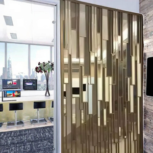 Thiết kế sang trọng vàng gương thép không gỉ màn hình Hàn phòng ngăn không thấm nước Trần phân vùng tính năng trang trí - Product Image 3