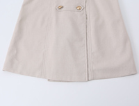 Robes d'été décontractées sans manches à col rond et boutonnées de couleur kaki pour femmes