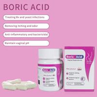 Suppositoires vaginaux à l'acide borique de marque privée, capsules de 600 mg, 30 unités |   Équilibre du pH, soulagement des démangeaisons, bien-être intime, odeur féminine