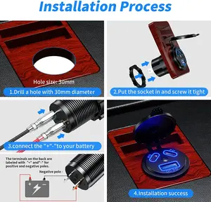 108W <span class=keywords><strong>USB</strong></span> C <span class=keywords><strong>Car</strong></span> Chargerซ็อกเก็ต,Dual 45W PD 18W <span class=keywords><strong>USB</strong></span> <span class=keywords><strong>Car</strong></span> Charge Outletพร้อมสวิทช์และโวลต์มิเตอร์Fastชาร์จรถ<span class=keywords><strong>USB</strong></span>ซ็อกเก็ต - Product Image 6