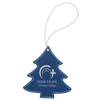 Ornements de Noël suspendus en similicuir PU personnalisables vierges, gravables au laser, pour cadeaux d'entreprise et articles promotionnels d'église, vente en gros