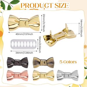 ป้ายโลหะผสม ป้ายแท็ก ป้ายสี ป้ายรูปโบว์ ป้าย DIY สำหรับทำกระเป๋า เสื้อผ้า รองเท้า เย็บปักถักร้อย - Product Image 2
