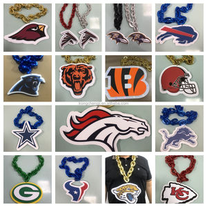 סיטונאי 32 אופיה צוות של logo nfl שרשרת גדולה היפ הופ 3d eva קצף שרשראות אופנה תכשיטים afc דנבר ברונקוס - Product Image 4