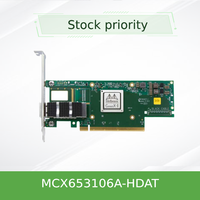 Adaptador Ethernet Mellannox MCX653106A-HDAT ECAT CX653106A Interfaz de Red Interna PCI Express Connect X-6 HDR IB