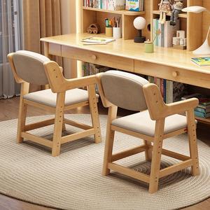 Silla de estudio para niños de madera maciza, altura ajustable para tareas y escritura, diseño moderno y sencillo - Product Image 2