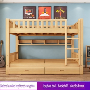 Letti a Castello per Camera da Letto con Struttura in Legno Massello Tectonic e Ringhiera Orizzontale per Unità di Dormitorio Funzionale a Due Piani per Scuole - Product Image 4