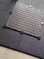 50cm*50cm Ineinandergreifende Gummi-Bodenplatten Einfach zu Installieren Gummimatte für Garage Küche Schule Pflegeleicht