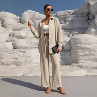 Offre Spéciale – Ensembles 2 Pièces Solides pour Femmes : Cardigan et Pantalon – Tenues d'Automne Tendance Style Occidental – Grandes Tailles – Streetwear pour Dames – Fabrication OEM