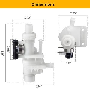 Valve d'eau pour toilettes AOHONG RV 31113, pièce de rechange pour la série Thetford Bravura, matériau ABS - Product Image 2