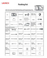 Programmeur de clés LAUNCH X431 PROG5 3-en-1 : Prise en charge de la correspondance des clés, de la programmation des clés 5C 5D, du clonage et de l'écriture des ECU/TCU