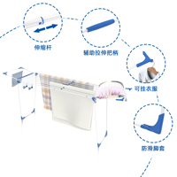 Séchoir à linge télescopique sur pied en métal, grande capacité, avec étagère à serviettes, pliable, gain de place, extensible pour chaussures et sacs