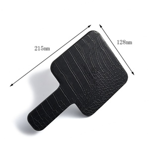 Wholesale Personalized Makeup Hand Held PU Leather <b>Square</b> French Elegance Cosmetic <b>Mirror</b> Make up <b>Mirror</b> - Product Image 6