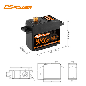 DS-S014M 9kg Motor de dirección de alto torque con engranaje metálico 4.8V impermeable para máquina de bolas, brazo robótico educativo estándar - Product Image 2