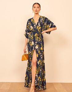 <span class=keywords><strong>Abiti</strong></span> Mixi da donna <span class=keywords><strong>con</strong></span> spacco alto elegante e scollo a V - Product Image 2