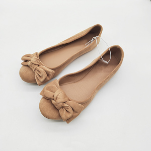 Chaussures décontractées à enfiler pour femmes en gros, en daim, à bout rond, style ballerine, pour la <span class=keywords><strong>marche</strong></span> - Product Image 4