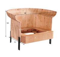 Canapé individuel de style moderne avec structure en contreplaqué d'eucalyptus, chaise de salon et de bureau en bois, en promotion