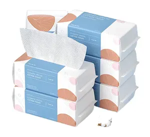 PoeticEHome Soft Dry Wipe 6 Pack, 100% Cotton Face Tissues, Lint Free Facial Cleansing Towels Disposable