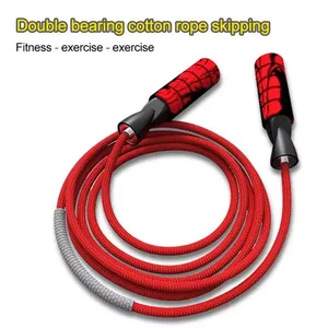 Cuerdas de saltar de 3 metros para deportes, Cable de velocidad ajustable, plástico grueso, doble rodamiento, mango de espuma, cuerda de algodón pesada - Product Image 4