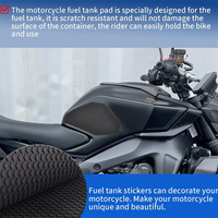 Accessoires pour YAMAHA MT-09 MT09 2024 2025 2026, poignées de réservoir de moto, protection de réservoir de carburant, caoutchouc antidérapant, patins de réservoir noirs