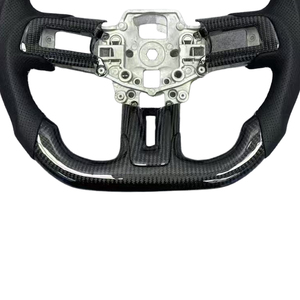 Volante Deportivo de Cuero y Fibra de Carbono GT Shelby Compatible con Ford Mustang 2015 2016 2017 2018 2019 2020 2021 <span class=keywords><strong>2022</strong></span> - Product Image 5