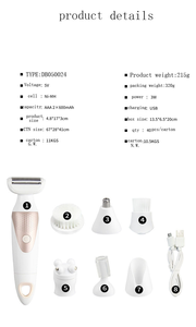 <span class=keywords><strong>Épil</strong></span>ateur 5 en 1 en soie pour femme, avec rasoir, brosse pour le visage, Massage de la tête, tondeuse pour cheveux, nouveau modèle, offre spéciale, - Product Image 5