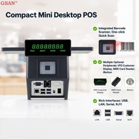 Système de point de vente tout-en-un avec écran tactile de 11,6 pouces, mini-caisse enregistreuse de bureau avec imprimante thermique pour les magasins de détail