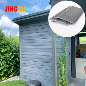 Panneau <span class=keywords><strong>mural</strong></span> en composite bois-PVC (WPC) extérieur, texture bois personnalisable, lambris, revêtement <span class=keywords><strong>mural</strong></span> extérieur pour la décoration - Product Image 2