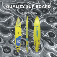 Nouvelle conception OEM ODM de qualité supérieure JS JS-LV380 Planche de paddle gonflable tout-terrain en Drop Stitch - Portable 15kg avec une seule aileron