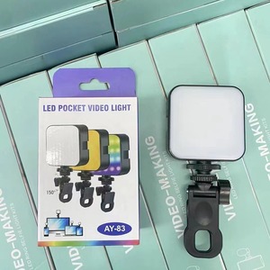 Anneau lumineux pour selfie AY-83 pour téléphone, rechargeable, 49 LED, angle réglable, clip, photographie, diffusion en direct, LED portable, éclairage de remplissage vidéo - Product Image 3