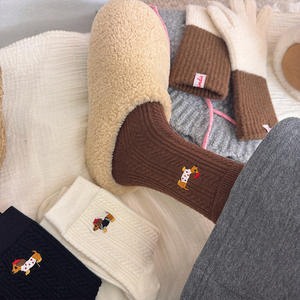 Chaussettes pour femmes Matian Diary, motif animal teckel, <span class=keywords><strong>en</strong></span> soie et laine, sans couture, tricotées <span class=keywords><strong>en</strong></span> <span class=keywords><strong>lin</strong></span>, micro-pression, automne-hiver - Product Image 3