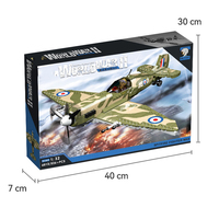 Avions de guerre Supermarine Spitfire MK9 de la Seconde Guerre mondiale, 526 pièces, modèle de jet militaire, kit de construction d'avion en plastique, blocs de construction pour enfants