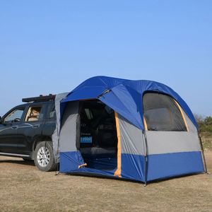 Double-Layer One Bedroom Family Camping <b>Tent</b> Suv Camper Roof Sunshade | 210T Polyester Large Outdoor Four-Season Waterproof - Product Image 3