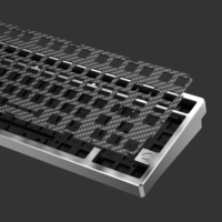 Clavier mécanique pour ordinateur portable WOBKEY Rainy 75RT, effet Hall, interrupteur magnétique, 75%, montage sur joint, RGB, mode double, filaire, 8000 Hz