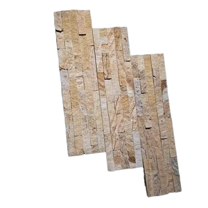Diseño moderno Empalme de piedra natural 3D Chapa de pared para exteriores Revestimiento de <span class=keywords><strong>pizarra</strong></span> antideslizante Elevación para placa de pared exterior de Villa - Product Image 1