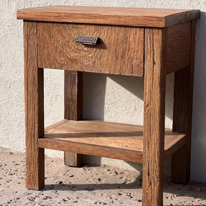 Modern Home Bedroom <b>Antique</b> Industrial Wooden <b>Frame</b> Small Side Table Cabinet Convertible Wooden Top Nightstand Drawer - Product Image 1