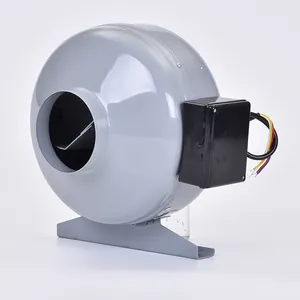 200mm EC 115V Brushless Exhaust Blower 145W Infinity Variable Speed Removable Circular In-line Centrifugal Fans