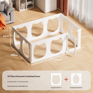 新款跨境宠物透明围栏室内狗笼中小型犬比熊犬围栏防逃隔间 - Product Image 6