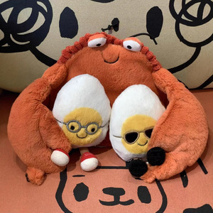 Peluche de Cangrejo de 11 cm Estilo Gelatina del Reino Unido, Versión Alta, con Base Ponderada, Garras Simétricas, Tacto Suave y Blandito, Serie Océano, Juguete de Peluche, Regalo - Product Image 2