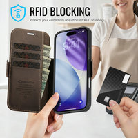 Étui de téléphone rétro CaseMe pour iPhone 18 Pro Max 17 16 15 14 13, étui à rabat magnétique pour iPhone