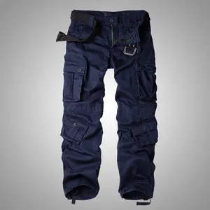 2023 Men's trousers camo pants Outdoor multi-bag loose overalls for men