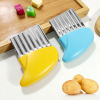 Trancheuse de pommes de terre en acier inoxydable coupe-bande couteau à vague coupe-légumes multifonctionnel Gadgets de cuisine