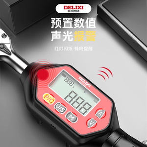 Llave Dinamométrica Digital Delixi de 530 mm, Ajustable, Métrica, Industrial, con Trinquete y Alarma Preestablecida - Product Image 1
