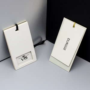 Etiqueta de cuerda de reloj de pelo áspero con etiqueta de fábrica, estampado negro para bolsos y zapatos hechos de cartón de papel para uso en prendas de vestir - Product Image 4