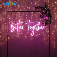 Livraison directe, sans MOQ, enseigne au néon LED rose personnalisée LET'S PARTY à fixer au mur, pour la maison, les événements et les fêtes