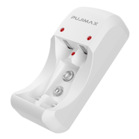 Chargeur de batterie intelligent PUJIMAX à 2 emplacements, chargeur de batterie 9V, chargeur portable 1.2V Ni-mh pour batteries rechargeables 1.2V AA AAA 9V