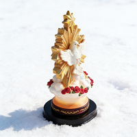 Sculpture en résine Colombe de l'Esprit Saint avec lumière LED, Ornement de décoration religieuse pour la maison