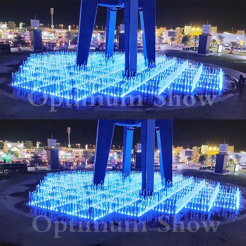 DMX Lighting Music Dance Led Fountain Water Jets Dri Walk-through Dry Floor Kids Fountains