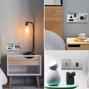 Vente flash Interrupteur mural à bouton poussoir <span class=keywords><strong>1</strong></span> <span class=keywords><strong>2</strong></span> 3 4 gangs <span class=keywords><strong>2</strong></span> voies 16A Norme britannique Prise électrique - Product Image 2