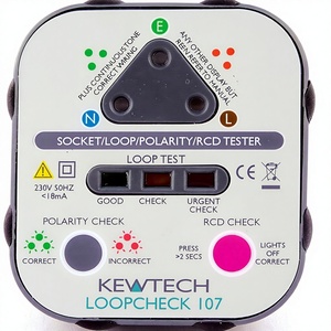 Kewtech Loopcheck 107 stopcontacttester hoge nauwkeurigheid 230V met luscontrole grijs geen maat - Product Image 1