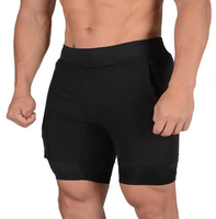 Pantalon double couche en nylon tissé pour homme, vêtement de jogging, de cyclisme, de gym, d'athlétisme, doublé